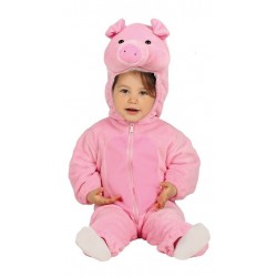 DISFRAZ CERDITO ROSA PARA BEBE TALLAS