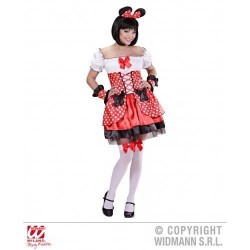 Disfraz ratoncita minnie rojo talla s mujer