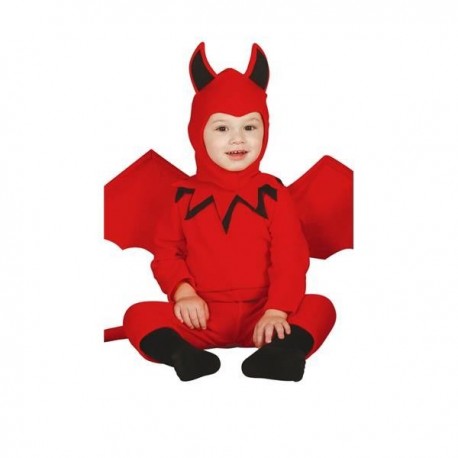 Disfraz diablo con alas para bebe talla 6 a 12 meses