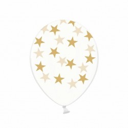 Globos transparentes con estrellas 6 uds de 30 cm