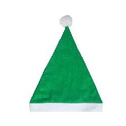 Gorros papa noel verde baratos pack 50 unidades