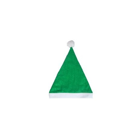 Gorros papa noel verde baratos pack 50 unidades