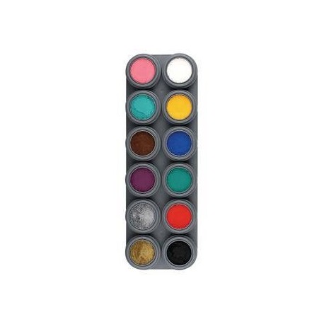 Paleta maquillaje al agua 12 unidades grimas