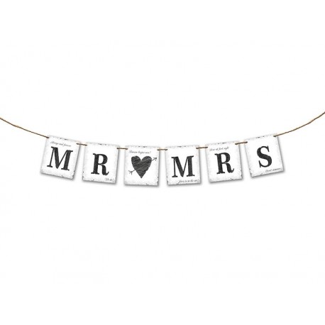 Letrero mr mrs 77 cm para boda