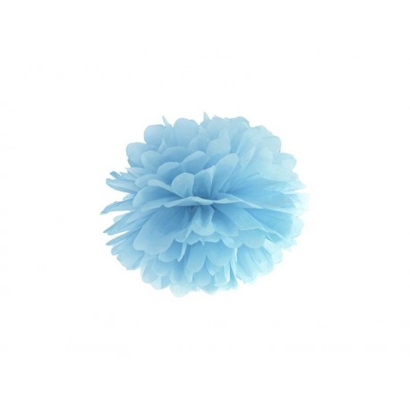 Pom pom azul claro de papel de 35 cm para decoraciones