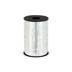 Lazo plata metalico para globos o decoraciones 225 mt x 5 mm