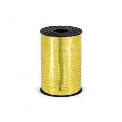 Lazo oro metalico para globos o decoraciones 225 mt x 5 mm