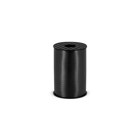 Lazo negro para globos o decoraciones 225 mt x 5 mm