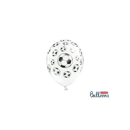 Globos balones de futbol 6 uds de 30 cm