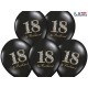 Globos 18 cumpleanos negros diamantes 6 uds de 30 cm
