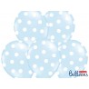 Globo azul bebe lunares blancos 30 cm 6 uds