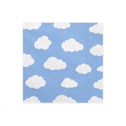 Servilletas azules con nubes 33 x 33 cm 20 uds