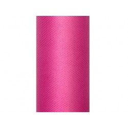 Tul rosa fucsia rollo de 9 mt x 15 cm para decoraciones