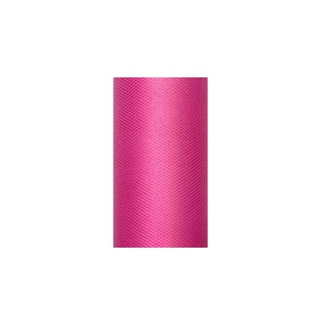 Tul rosa fucsia rollo de 9 mt x 15 cm para decoraciones