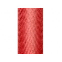 Tul rojo rollo de 9 mt x 15 cm para decoraciones