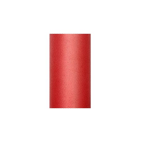 Tul rojo rollo de 9 mt x 15 cm para decoraciones