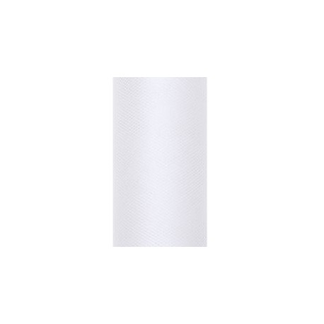 Tul blanco rollo de 9 mt x 15 cm para decoraciones