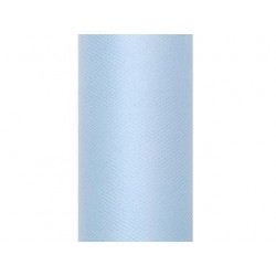 Tul azul cielo rollo de 9 mt x 15 cm para decoraciones