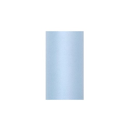 Tul azul cielo rollo de 9 mt x 15 cm para decoraciones