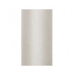 Tul beige rollo de 9 mt x 15 cm para decoraciones