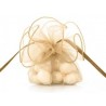Bolsa de organza oro para detalles unidad 26 cm