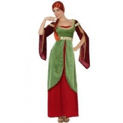 Disfraz dama medieval doncella para mujer talla xs s