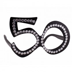 Gafas cumpleanos con brillantes 50