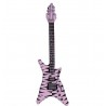 Guitarra hinchable rockera rosa y negra 95 cm con bandolera