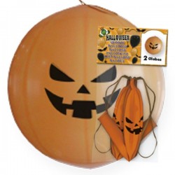 Globos calabaza halloween 45 cm 2 unidades con goma