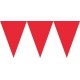 Banderin triangular rojo 45 mt en papel