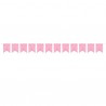 Banderin rosa primera comunion personalizable con letras 24 mt x 22 cm