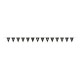 Banderin triangular happy birthday edad personalizable negro oro 3.96 mt