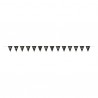 Banderin triangular happy birthday edad personalizable negro oro 3.96 mt