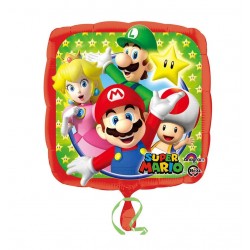 Globo super mario bros 45 cm para helio o aire