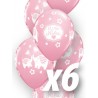 Globo es un niña elefante babyshower qualatex de 6 uds 30 cm