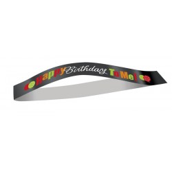 Banda para cumpleanos en negro