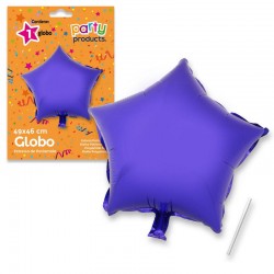 Globo estrella morado de 49 x 46 cm helio o aire