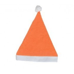 Gorros papa noel naranjas baratos pack de 50 unidades