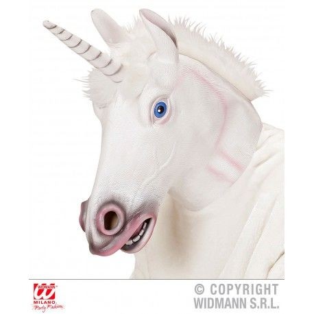 Mascara de unicornio blanco para adulto