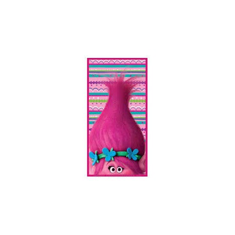 Toalla trolls rosa poppi 70 x 140 100 algodon