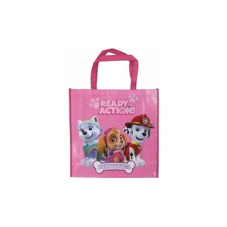 Bolsa transporte o shopping patrulla canina rosa 38c38 cm