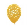 Globos numero 50 en color oro 12 uds de 30 cm