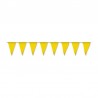 Bandera triangular amarilla de plastico 25 metros de 20x30 cm
