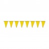 Bandera triangular amarilla de plastico 50 metros de 20x30 cm