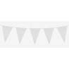 Guirnalda banderines triangulares blancas 10 metro 45x30 cm