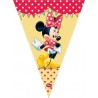 Banderin triangular para decoracion minnie rojo