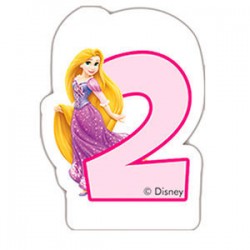 Vela nº 2 princesa rapunzel de disney para tarta cumpleanos