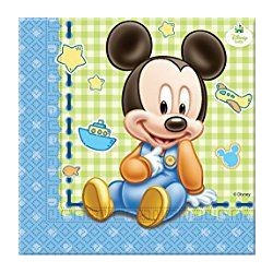 Servilletas mickey mouse bebe 20 unid 33 x 33 cm