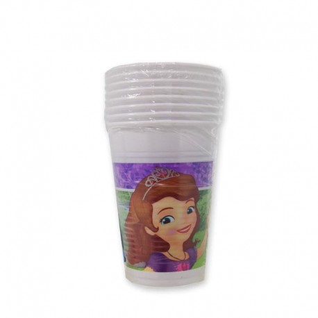 Vasos princesa sofia cumpleanos 8 uds 200 ml isla misteriosa