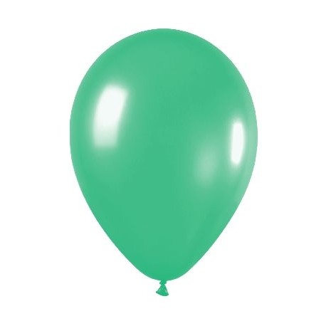 Globo verde de 30 cm 12 serpentex bolsa 12 unidades